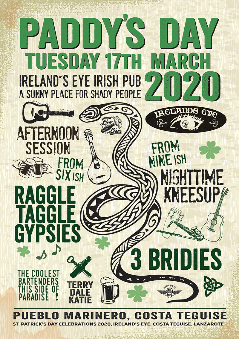 St. Patrick’s Day, Lanzarote 2020 – CANCELLED DUE TO CORONA VIRUS